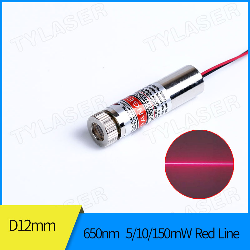 Industrial Laser Line Module - Odaklanabilir 12mm 650nm kırmızı lazer bulucu