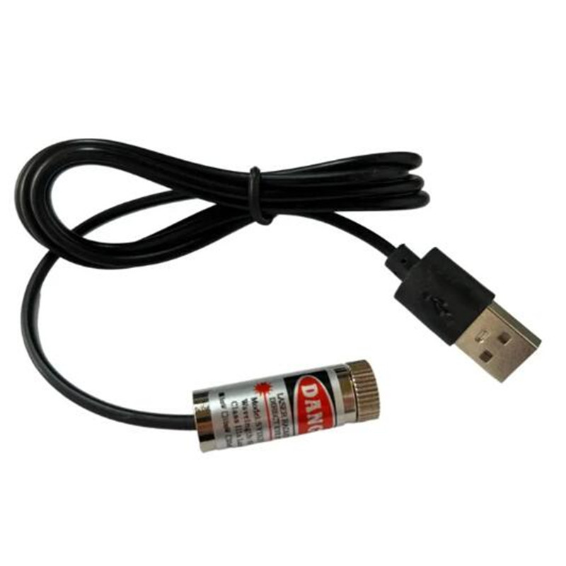 Industrial Laser Line Generator - USB konektörü lazer modülü 12mm 5mw