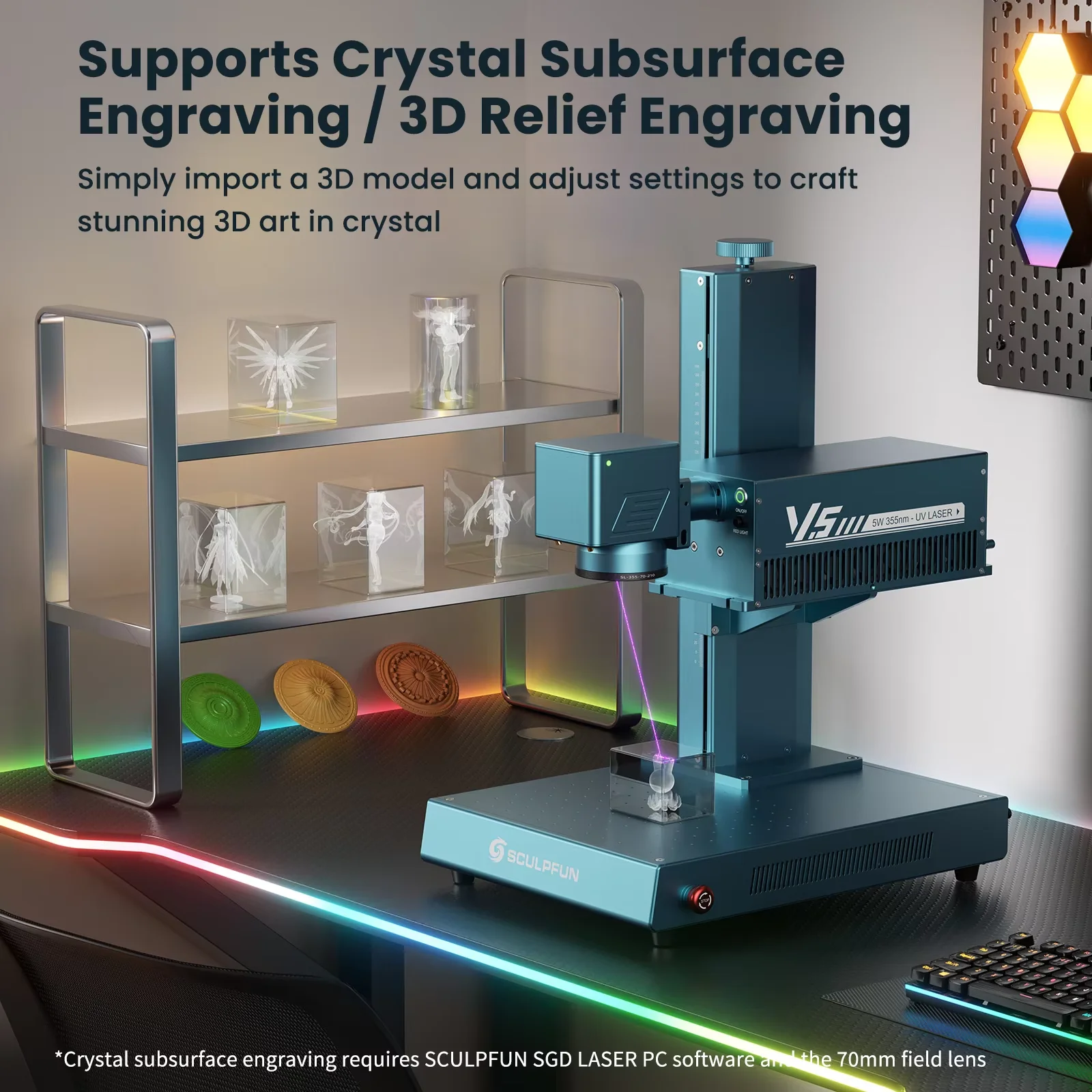 SCULPFUN V5 UV Lazer Gravür Ma - Industrial Laser Engraving Machine For Metal incelemesi ve fiyatı