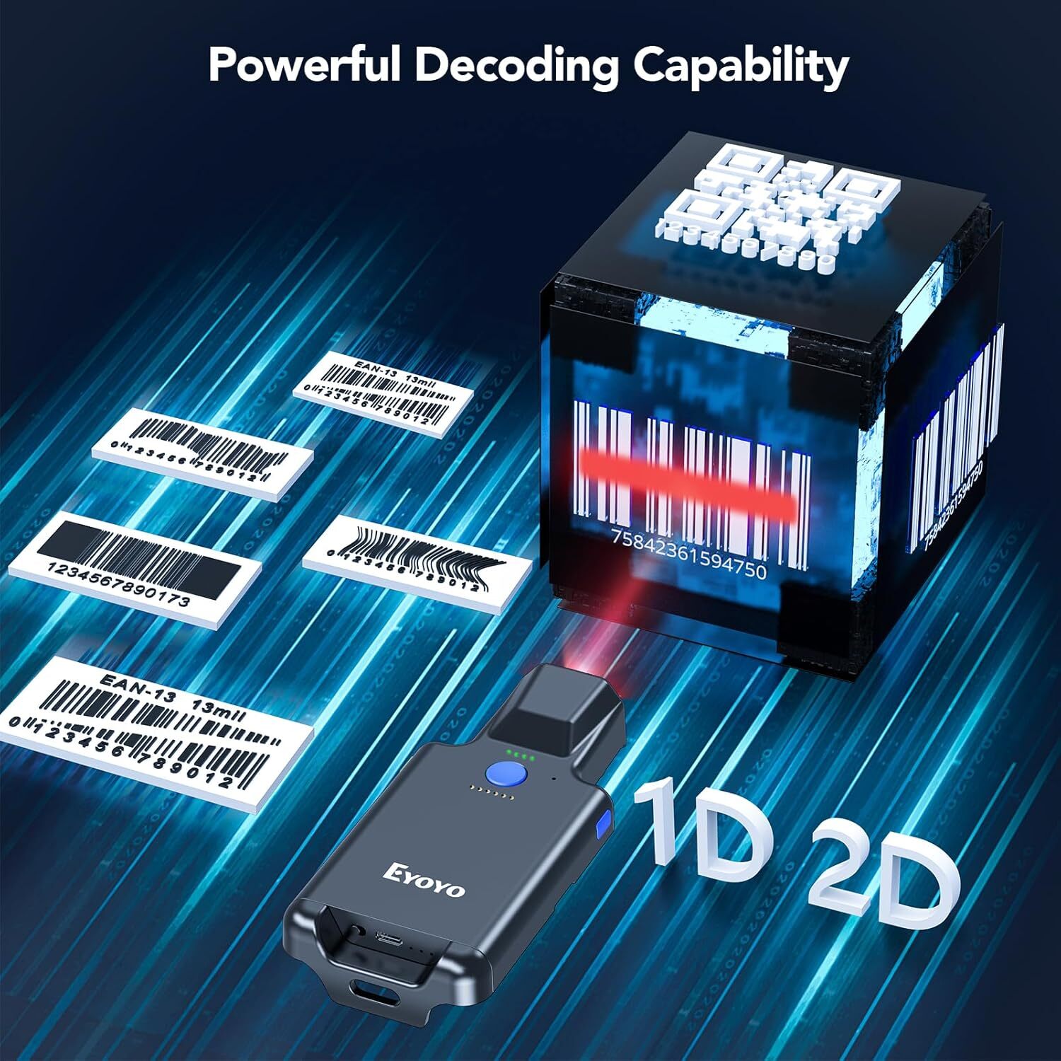 Eyoyo EY 036 plus 2D Kablosuz  - Industrial Laser Beam incelemesi ve fiyatı